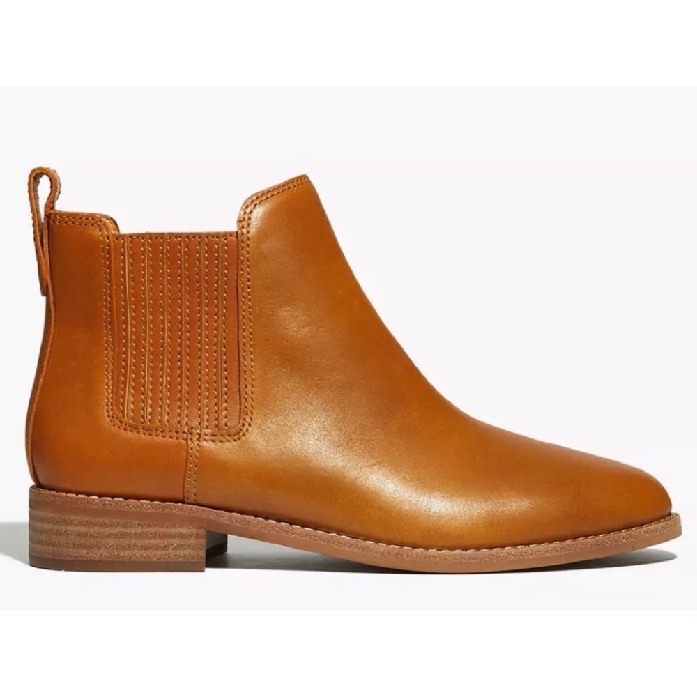 Madewell Tan Ainsley Chelsea Leather Ankle Boots size 6M - Picture 3 of 12